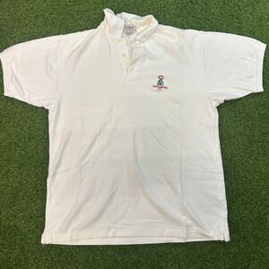 Vintage Titleist Corbin Southampton GC Golf Polo Shirt Mens Medium White Cotton